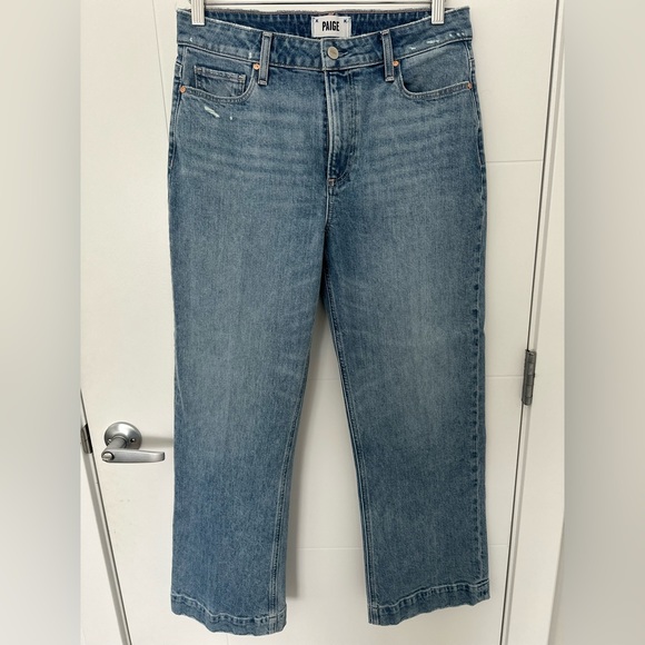 PAIGE Denim - PAIGE Leenah High Rise Wide Leg Ankle Jeans | Distressed | Organic Cotton